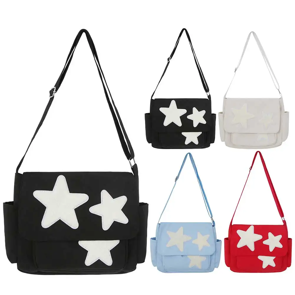 Women Nylon Shoulder Bag with Side Pockets Y2K Star Messenger Bag Stylish Satchel Bag Large Capacity for Outdoor Travel
Women Nylon Shoulder Bag with Side Pockets Y2K Star Messenger Bag Stylish Satchel Bag Large Capacity for Outdoor Travel