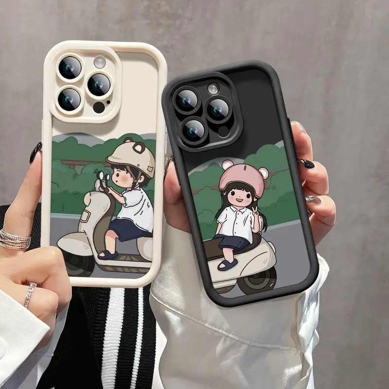 Cycling couple design phone case for iPhone 16 15 14 13 12 11 Pro/ Max/Plus shock-proof rear cover anti-fingerprint 
Cycling couple design phone case for iPhone 16 15 14 13 12 11 Pro/ Max/Plus shock-proof rear cover anti-fingerprint