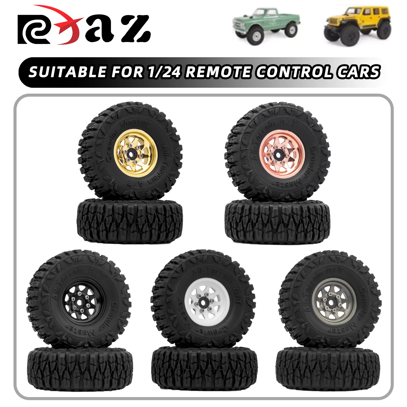 RCXAZ 1.0" Lock Bead Rim 58*21mm Tire Set for 1/18 1/24 RC Tracks Axle SCX24 FMS FCX24 AX24 TRX4M AXI00001 AXI00004
RCXAZ 1.0" Lock Bead Rim 58*21mm Tire Set for 1/18 1/24 RC Tracks Axle SCX24 FMS FCX24 AX24 TRX4M AXI00001 AXI00004