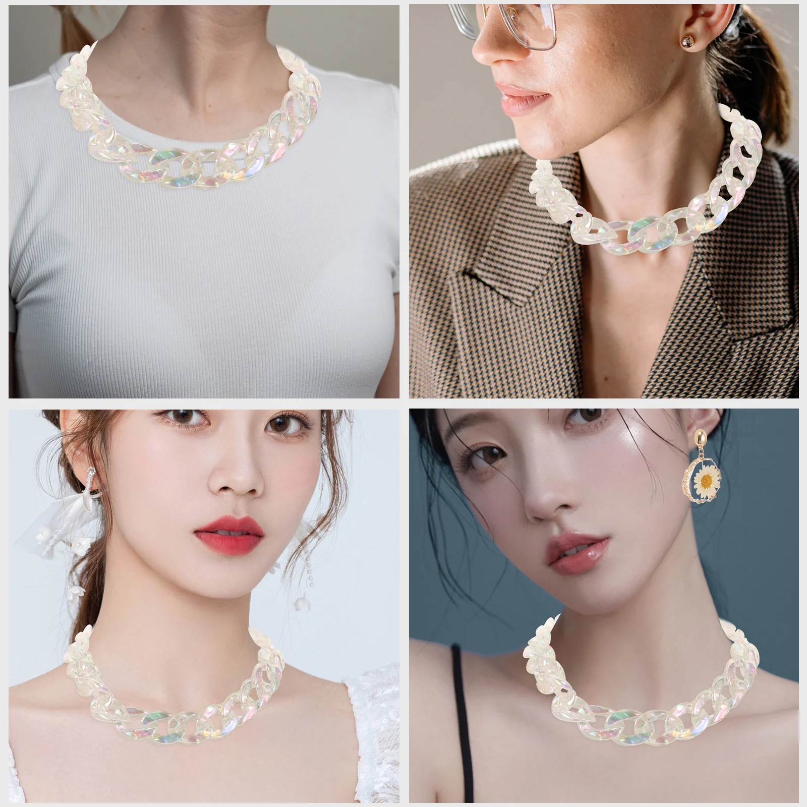 Exaggerated Geometric Necklace Charm Chain Link for Women Punk Style Adjustable Length Chunky Statement Necklace Women Chain
Exaggerated Geometric Necklace Charm Chain Link for Women Punk Style Adjustable Length Chunky Statement Necklace Women Chain