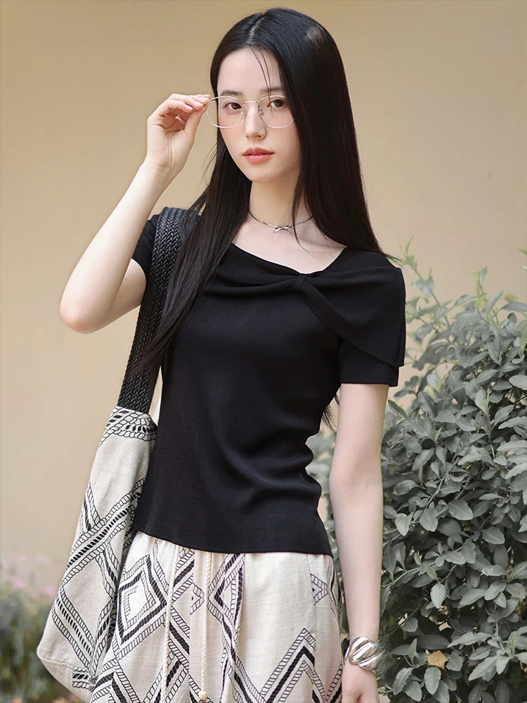 Zhaodaxi Summer Letter Print One oulder Knitted ort Sve Women's Top Knot Design Simple Commute Sle Faion
Zhaodaxi Summer Letter Print One oulder Knitted ort Sve Women's Top Knot Design Simple Commute Sle Faion