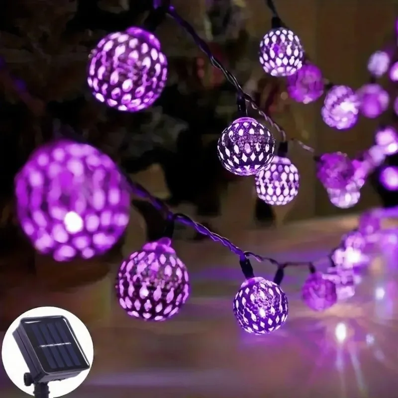 Solar-Powered Moroccan Ball String Lights Solar Fairy Lights for Garden Christmas Halloween Wedding Holiday Decorations
Solar-Powered Moroccan Ball String Lights Solar Fairy Lights for Garden Christmas Halloween Wedding Holiday Decorations