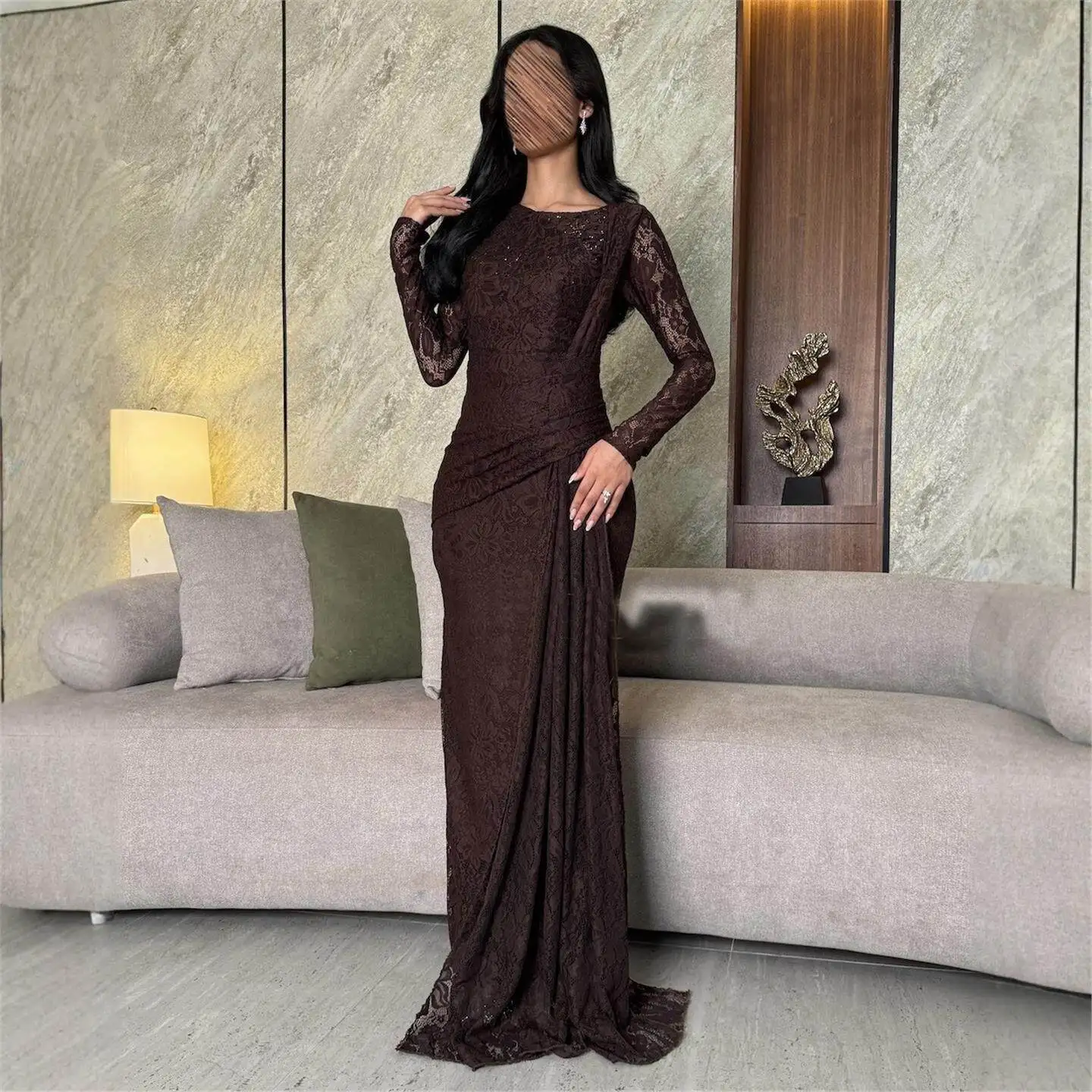 Elegant Lace Long Sleeve Slimming Evening Dress 2026 New Cross-Border Style for Banquet Citywalk Other mid Waist Other
Elegant Lace Long Sleeve Slimming Evening Dress 2026 New Cross-Border Style for Banquet Citywalk Other mid Waist Other