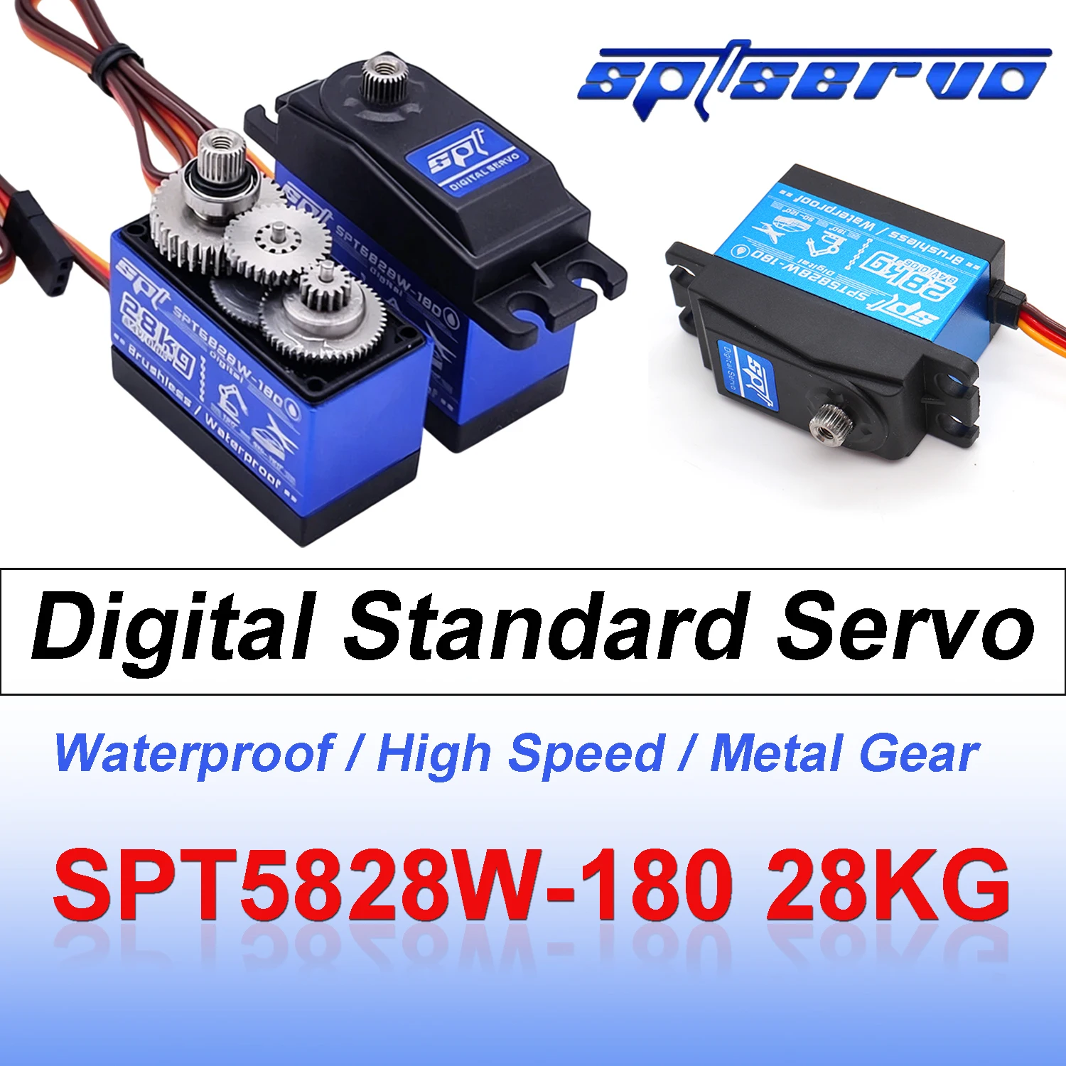 SPT Brushless Servo SPT5828W-180 28kg High-speed Metal Gear Digital Standard Servo Waterproof for RC Airplane Car Robot Arm Part
SPT Brushless Servo SPT5828W-180 28kg High-speed Metal Gear Digital Standard Servo Waterproof for RC Airplane Car Robot Arm Part