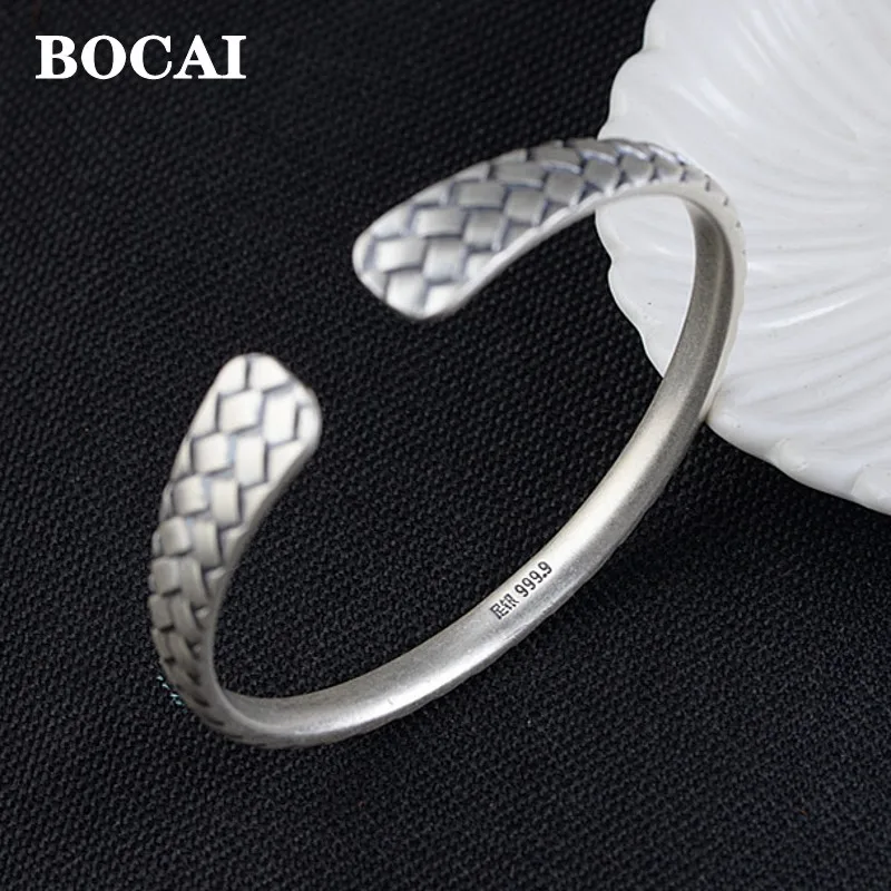 Новый браслет BOCAI из настоящего чистого серебра S990, украшения в стиле ретро, матовый, с открытым плетением, шикарный женский браслет, трендовые подарки
Новый браслет BOCAI из настоящего чистого серебра S990, украшения в стиле ретро, матовый, с открытым плетением, шикарный женский браслет, трендовые подарки