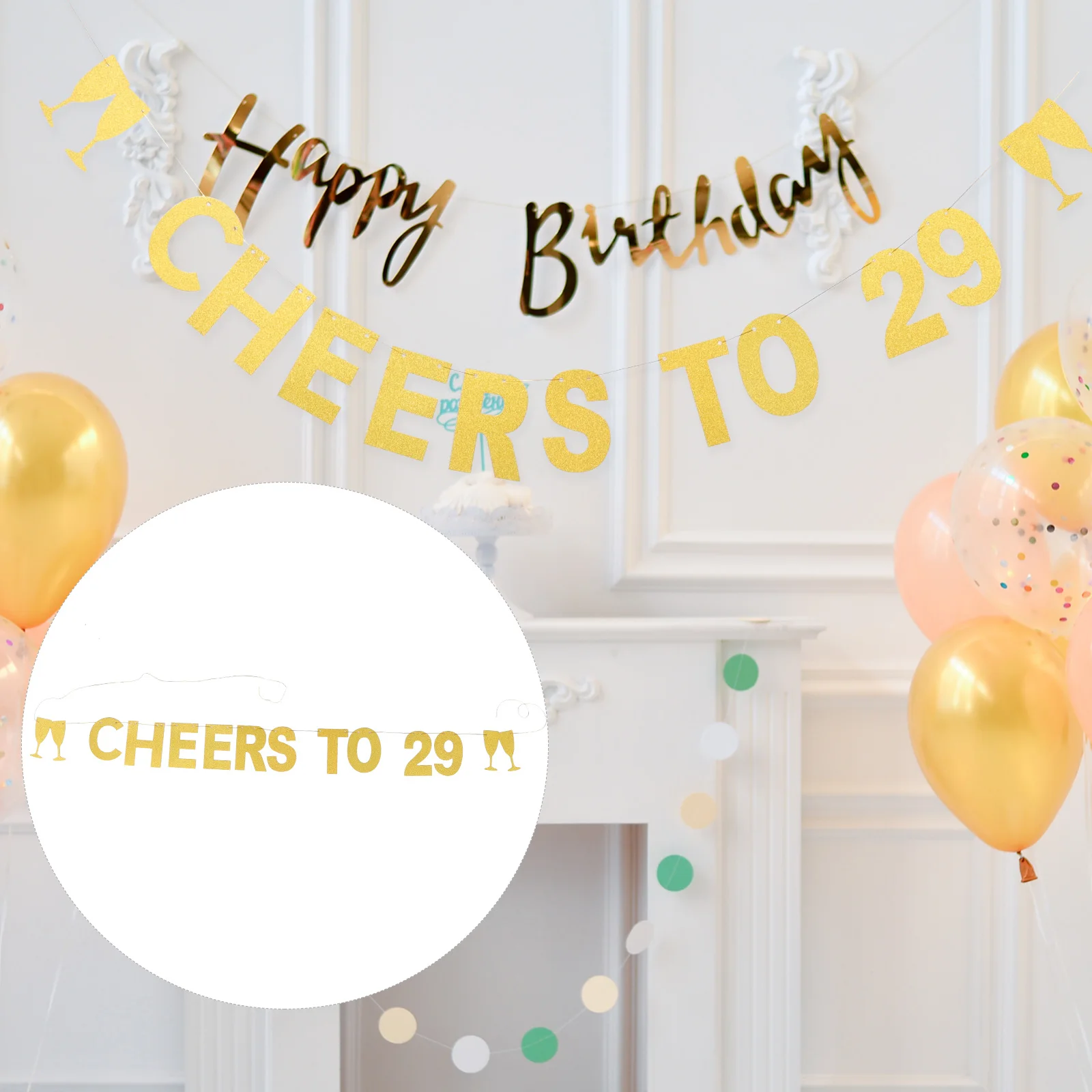 2pcs Golden Wine Cup Style Birthday Party Banner Wall Hanging Decorations For Festival Anniversary Valentine Garlands Backdrop
2pcs Golden Wine Cup Style Birthday Party Banner Wall Hanging Decorations For Festival Anniversary Valentine Garlands Backdrop