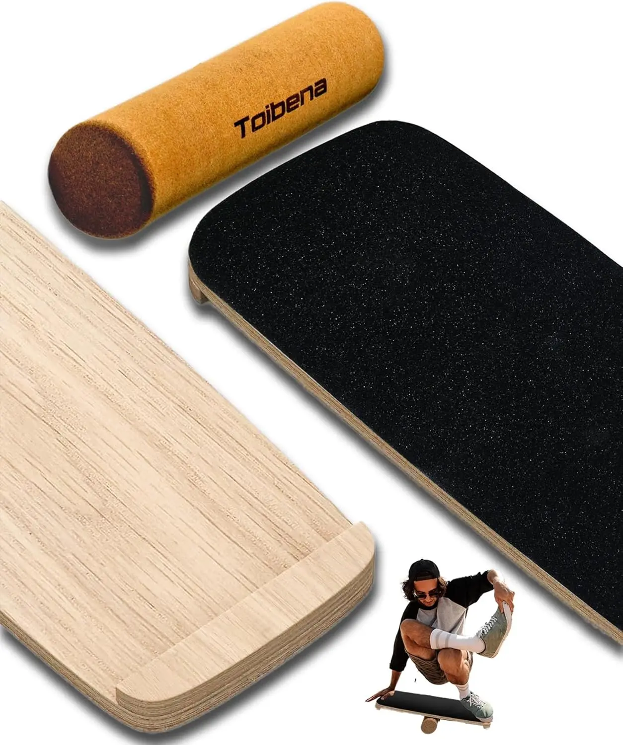 Balance Board Trainer for All Ages, 450Lbs Capacity, Wood Core Trainer
Balance Board Trainer for All Ages, 450Lbs Capacity, Wood Core Trainer