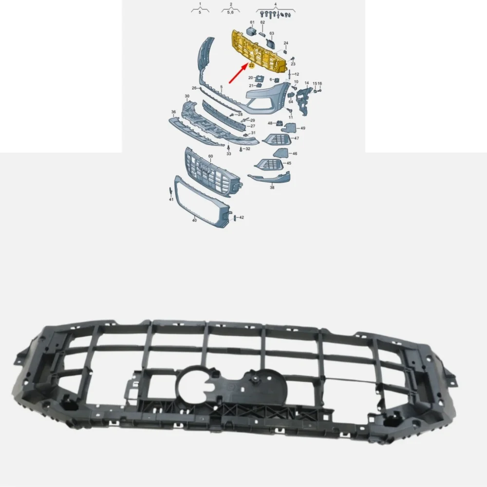Front Bumper Center Closing Element 4M8807233A For Audi e-tron GT F8 2021-2022 For Q8 4M 2019-2022
Front Bumper Center Closing Element 4M8807233A For Audi e-tron GT F8 2021-2022 For Q8 4M 2019-2022