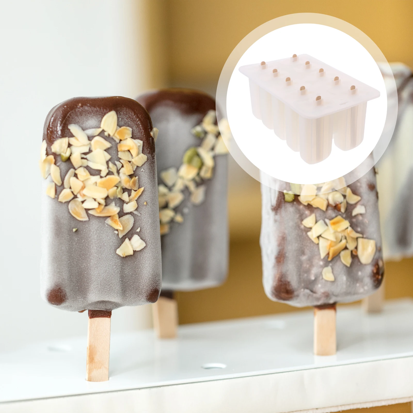 Многоразовая форма для мороженого DIY с деревянными палочками, разные цвета, проста в использовании, хранении и чистке, идеально подходит для дома и
Многоразовая форма для мороженого DIY с деревянными палочками, разные цвета, проста в использовании, хранении и чистке, идеально подходит для дома и