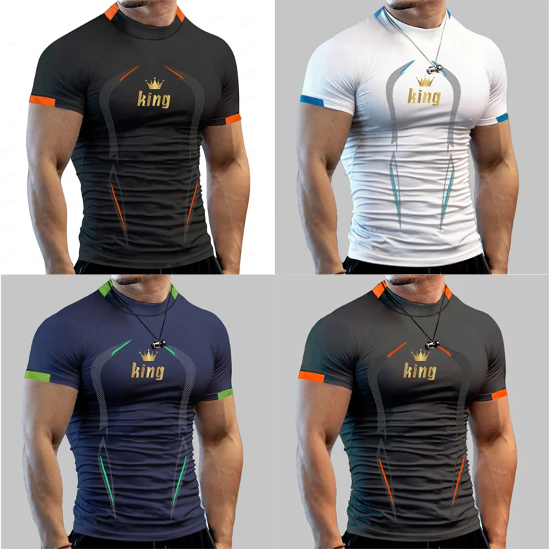 New Summer Men's Fitness Short-sleeved T-shirt Slim T-shirt Quick-drying Men's Clothes
New Summer Men's Fitness Short-sleeved T-shirt Slim T-shirt Quick-drying Men's Clothes