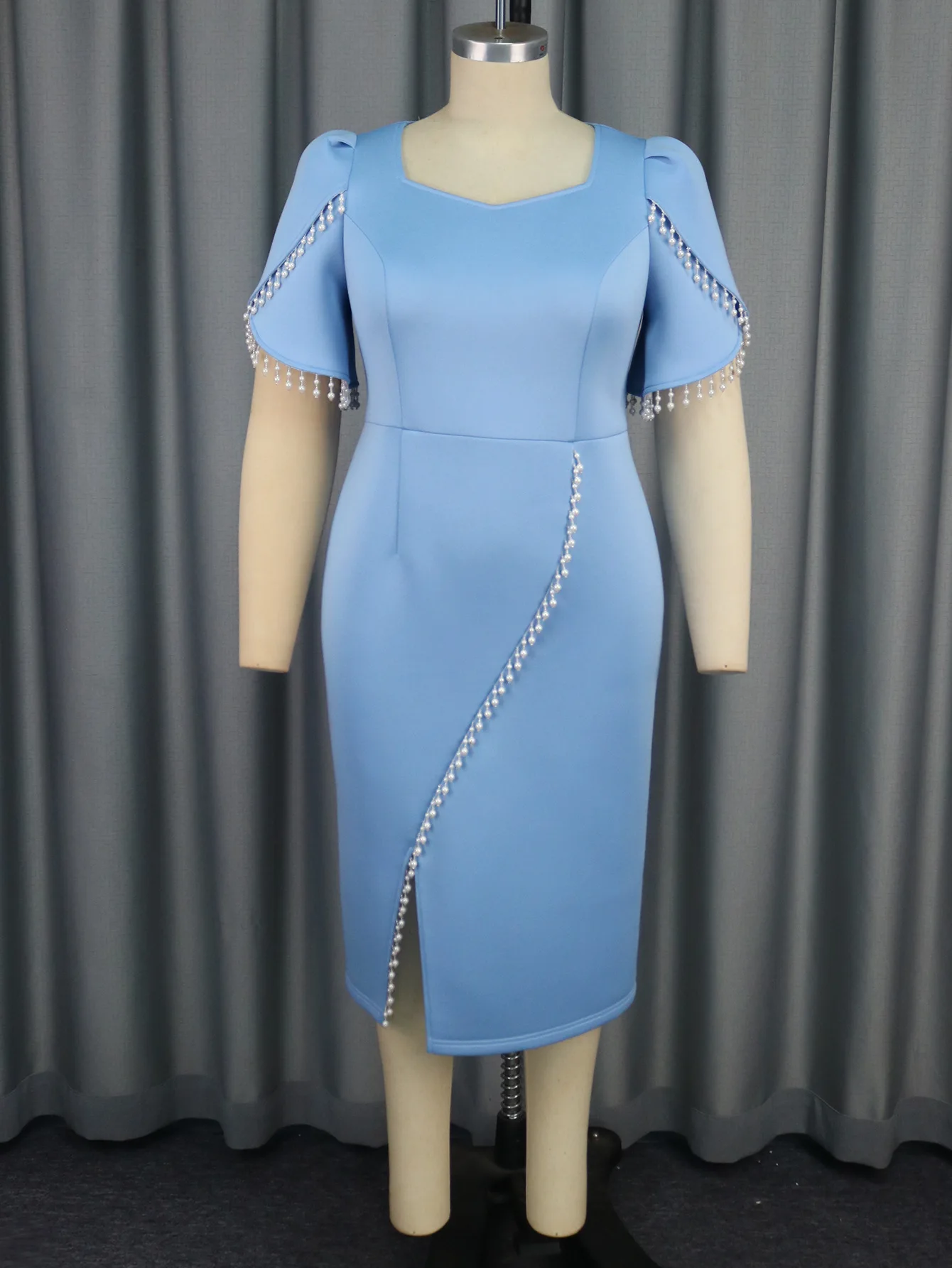 L-4XL Plus Size African Dresses for Women Elegant 2026 Spring Summer African Short Sleeve Solid Color Bodycon Midi Dress Outfits
L-4XL Plus Size African Dresses for Women Elegant 2026 Spring Summer African Short Sleeve Solid Color Bodycon Midi Dress Outfits