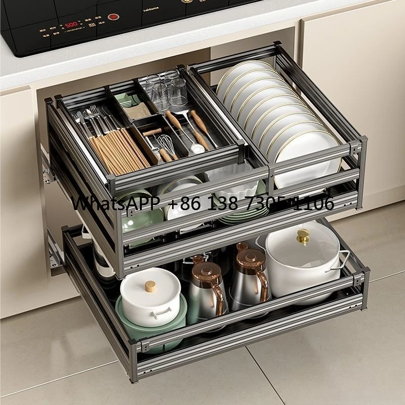 Cabinet Kitchen Pull Basket Drawer Dish Multifunctional Three-layer Combination Bold Storage Basket Shelf
Cabinet Kitchen Pull Basket Drawer Dish Multifunctional Three-layer Combination Bold Storage Basket Shelf