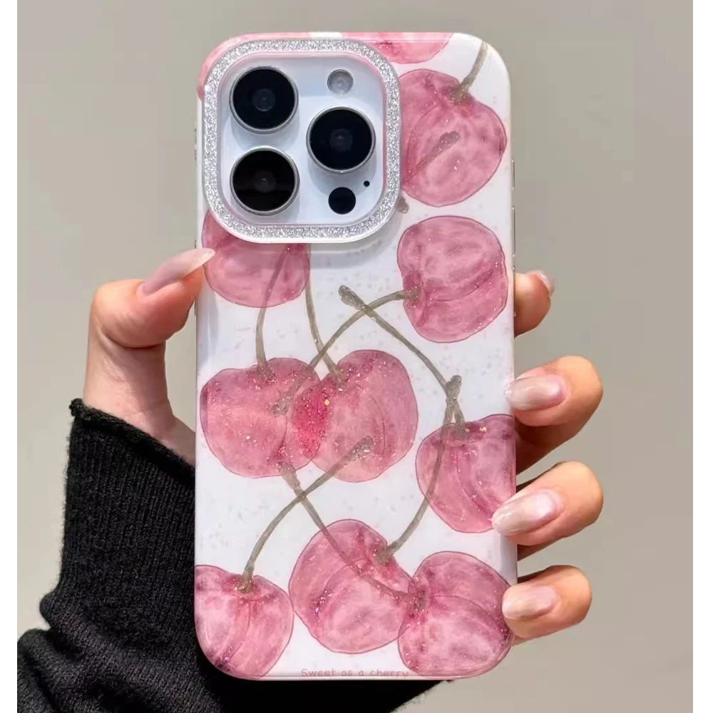 INS Cute Cherry Pattern Glitter Bling Phone Case for Iphone 15 16 14 13 Pro Max 16 Pro Diamond Lovely Back Cover Women Girl Case
INS Cute Cherry Pattern Glitter Bling Phone Case for Iphone 15 16 14 13 Pro Max 16 Pro Diamond Lovely Back Cover Women Girl Case