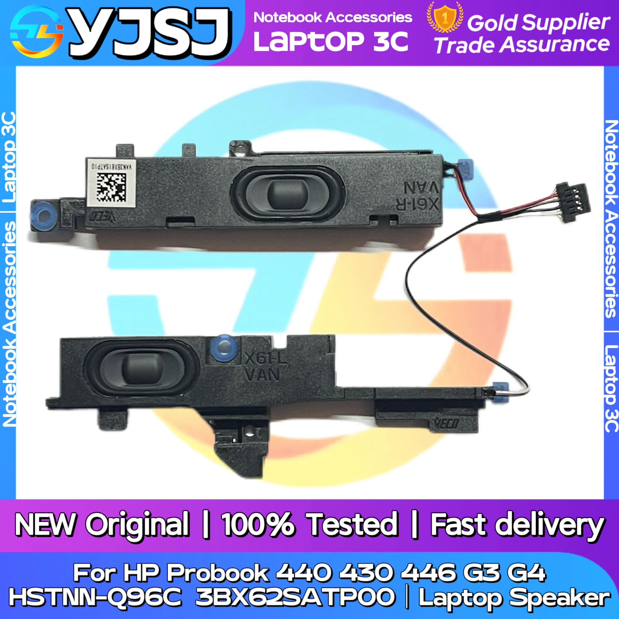New Original Laptop Notebook Speaker For HP Probook 440 430 446 G3 G4 HSTNN-Q96C built-in left and right speaker 3BX62SATP00
New Original Laptop Notebook Speaker For HP Probook 440 430 446 G3 G4 HSTNN-Q96C built-in left and right speaker 3BX62SATP00
