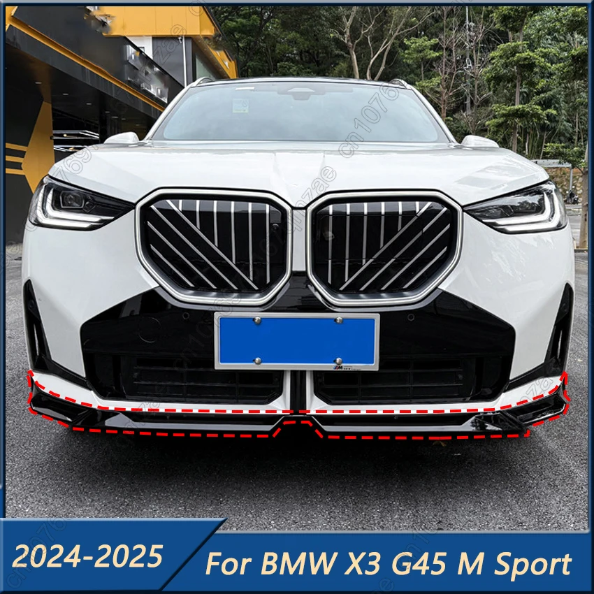 Front Bumper Splitter For BMW X3 G45 30 20 20d M50 M Sport 2024-2025 Gloss Black Chin Lip Spoiler Exterior Kit ABS Parts Set
Front Bumper Splitter For BMW X3 G45 30 20 20d M50 M Sport 2024-2025 Gloss Black Chin Lip Spoiler Exterior Kit ABS Parts Set