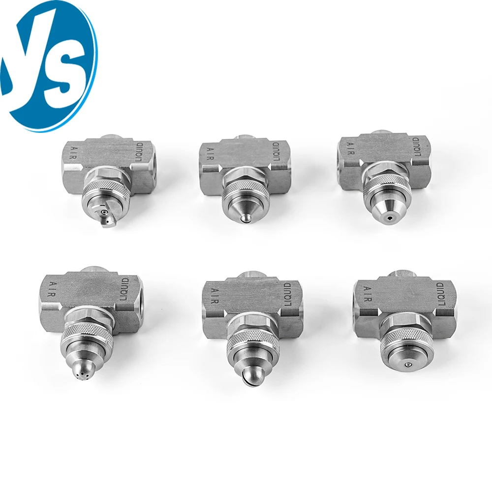 1/4 Stainless Steel Air Atomizing Nozzle Siphon Feed Flat Fan/Round Atomizing Nozzle Without Adjustment Lever
1/4 Stainless Steel Air Atomizing Nozzle Siphon Feed Flat Fan/Round Atomizing Nozzle Without Adjustment Lever