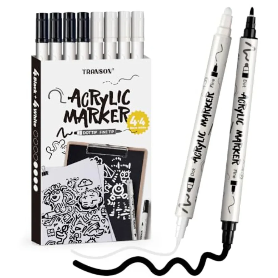 Paint Markers Bold Fine Dual-tip Acrylic Paint Marker Set for Rock Painting Glass Canvas Wood Leather Ceramic Painting
Paint Markers Bold Fine Dual-tip Acrylic Paint Marker Set for Rock Painting Glass Canvas Wood Leather Ceramic Painting