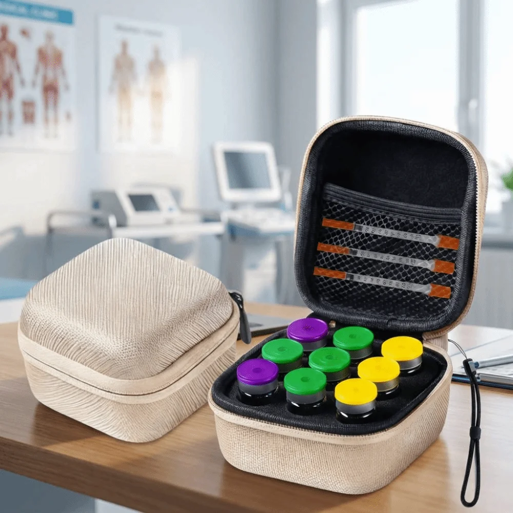10ML Insulin Vial Storage Case Waterproof 9 Slots Insulin Vial Protector Dust-proof Wear-resistant Essential Oil Case Travel Use
10ML Insulin Vial Storage Case Waterproof 9 Slots Insulin Vial Protector Dust-proof Wear-resistant Essential Oil Case Travel Use