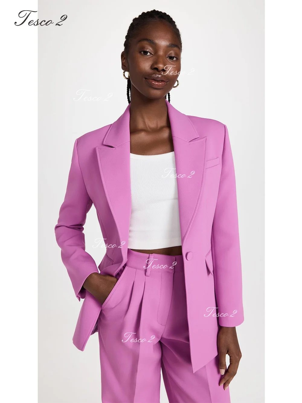 2 Pieces Single Button Peak Lapel Women Suit Slim Long Wide Leg Pants Suit For Women For Wedding Party Suit
2 Pieces Single Button Peak Lapel Women Suit Slim Long Wide Leg Pants Suit For Women For Wedding Party Suit