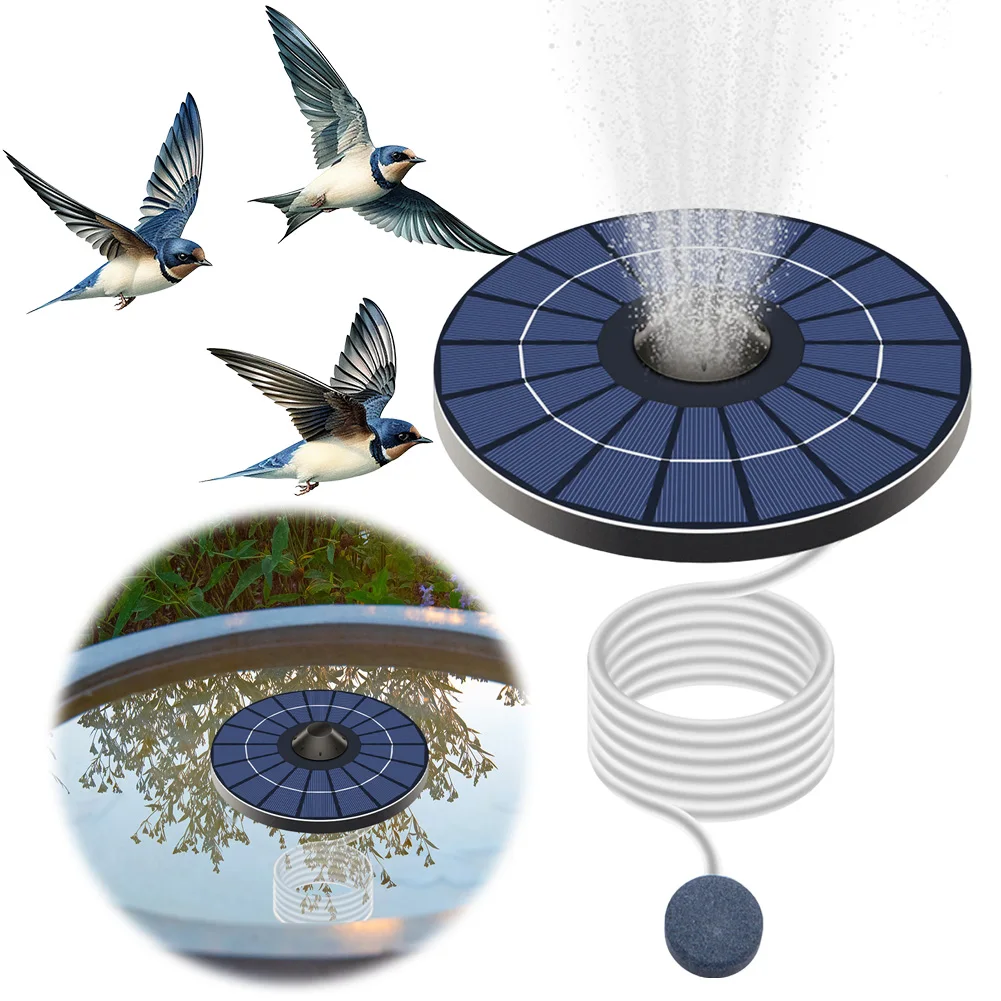 Solar Floating Pond Aerator Pond Oxygen Pump with Air Hose and Bubble Stone Bubble Oxygenator Auto Off for Birdbath
Solar Floating Pond Aerator Pond Oxygen Pump with Air Hose and Bubble Stone Bubble Oxygenator Auto Off for Birdbath