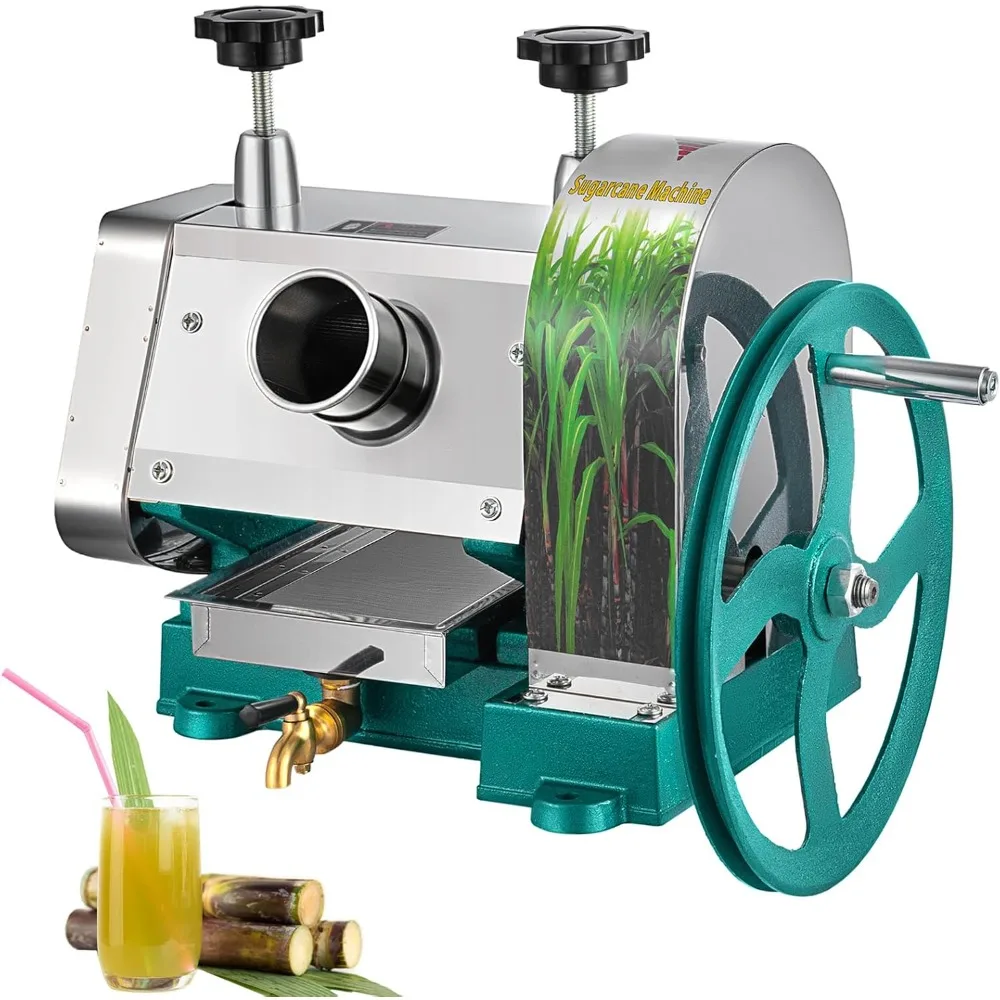 Manual Sugar Cane Juicer, Commercial Sugar Cane Press Stainless Steel 3 Rollers 2.5" Inlet 110Lbs Output Capacity per Hour
Manual Sugar Cane Juicer, Commercial Sugar Cane Press Stainless Steel 3 Rollers 2.5" Inlet 110Lbs Output Capacity per Hour