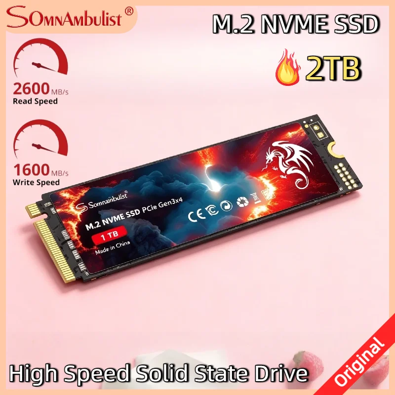 M.2 NVMe SSD SomnAmbulist 128GB 256GB 512GB 1TB PCIe 3.0 2280 Internal Solid State Drive for Laptop Desktop Game Console
M.2 NVMe SSD SomnAmbulist 128GB 256GB 512GB 1TB PCIe 3.0 2280 Internal Solid State Drive for Laptop Desktop Game Console