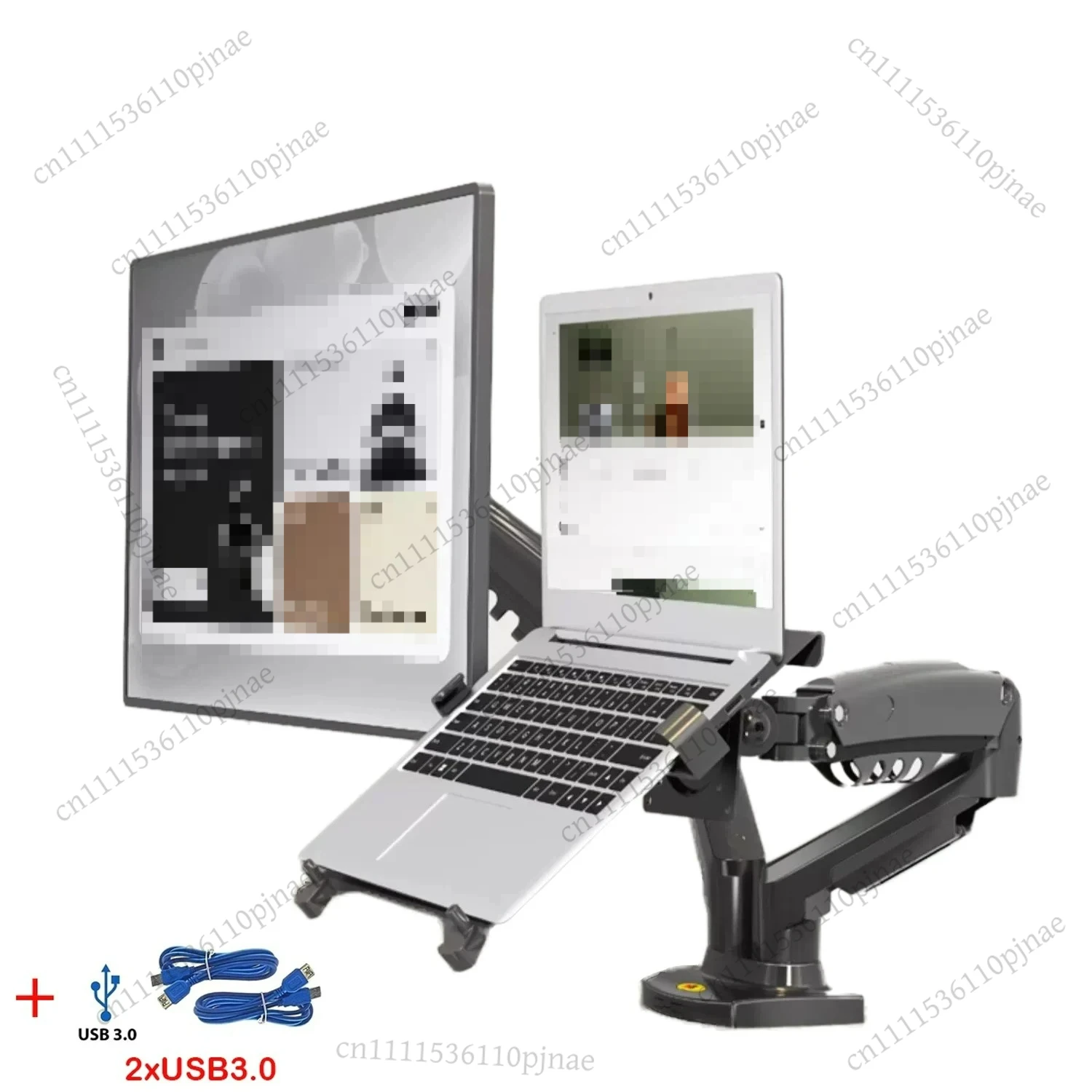 Dual Monitor Laptop Holder w/ USB3.0 NB F160-FP Gas Spring Dual Arm for 17"-27" Monitor + 10"-17" Laptop Support Mount Stand
Dual Monitor Laptop Holder w/ USB3.0 NB F160-FP Gas Spring Dual Arm for 17"-27" Monitor + 10"-17" Laptop Support Mount Stand