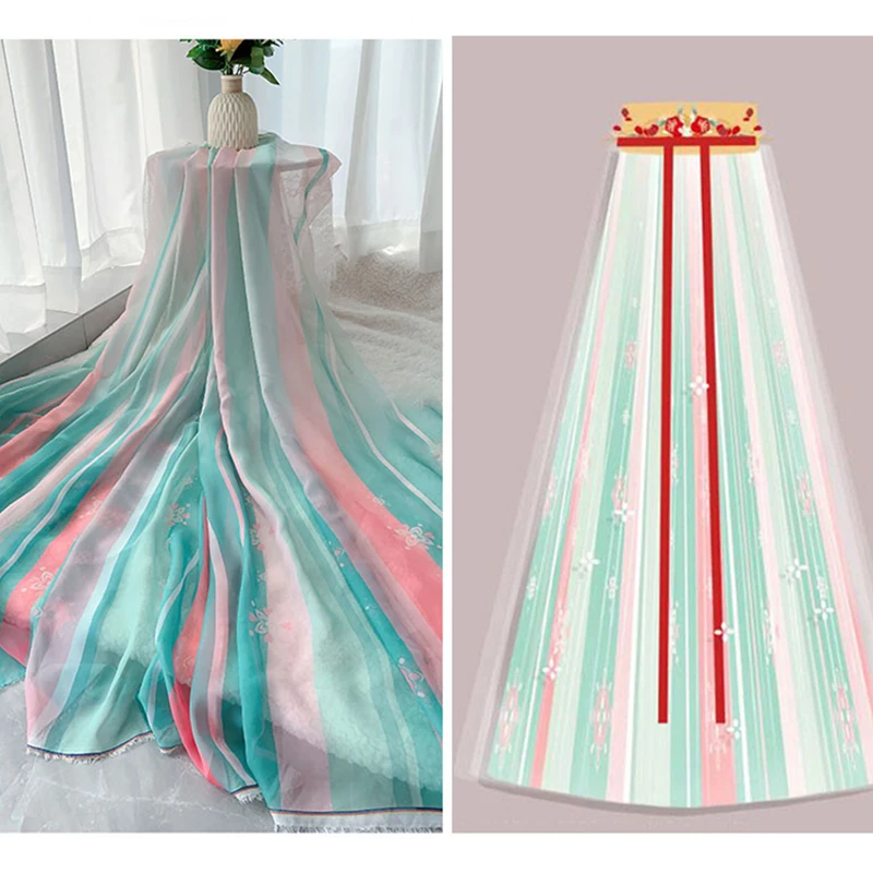 1/3/5M Rainbow Printed Chiffon Fabric Thin 30D Organza Tulle Fabric For Diy Ancient Style Costumes Hanfu Skirts Wedding Dress
1/3/5M Rainbow Printed Chiffon Fabric Thin 30D Organza Tulle Fabric For Diy Ancient Style Costumes Hanfu Skirts Wedding Dress