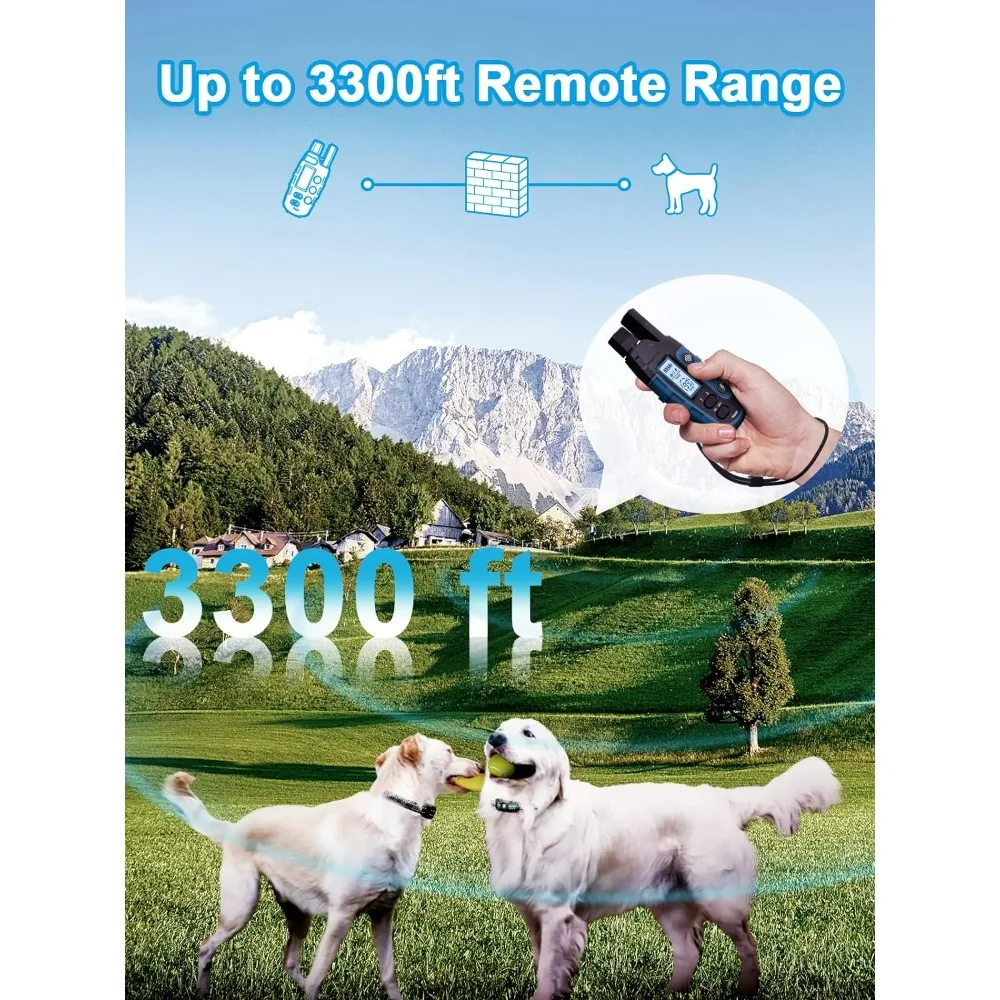 Dog Shock Collar 2 Dogs - Waterproof Training Collar for Dogs Large Medium Small with Rechargeable Remote,Electric Collars
Dog Shock Collar 2 Dogs - Waterproof Training Collar for Dogs Large Medium Small with Rechargeable Remote,Electric Collars