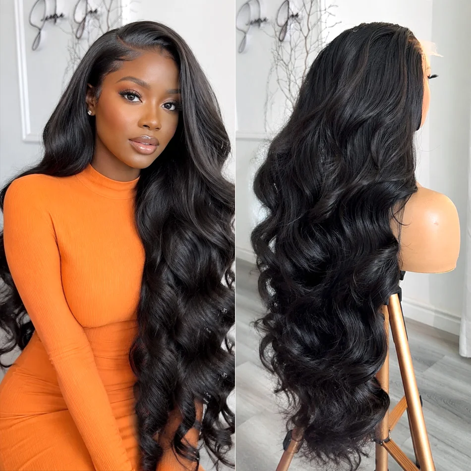 30 40 Inch 13x6 HD Lace Front Wigs Body Wave Human Hair Wig 220% Density Natural Black Color Wig #1B Water Wave Pre Plucked for Women
30 40 Inch 13x6 HD Lace Front Wigs Body Wave Human Hair Wig 220% Density Natural Black Color Wig #1B Water Wave Pre Plucked for Women