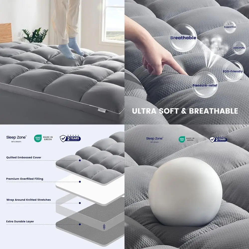 Очень толстый наматрасник размера «queen-size» для облегчения боли в спине, плюшевый чехол для поддержки, защита матраса с глубоким карманом, качество отеля
Очень толстый наматрасник размера «queen-size» для облегчения боли в спине, плюшевый чехол для поддержки, защита матраса с глубоким карманом, качество отеля