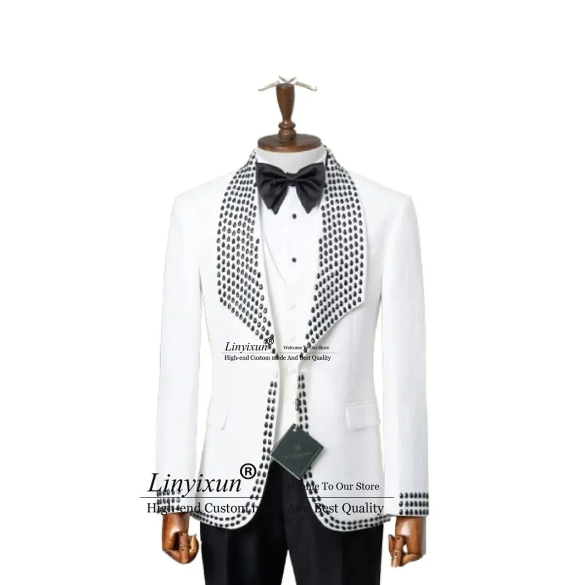 Sparkly Beaded Crystals Lapel Groom Wedding Tuxedos 3 Pieces Sets Male Party Blazer Customized Men Suits Slim Fit Ropa Hombre
Sparkly Beaded Crystals Lapel Groom Wedding Tuxedos 3 Pieces Sets Male Party Blazer Customized Men Suits Slim Fit Ropa Hombre