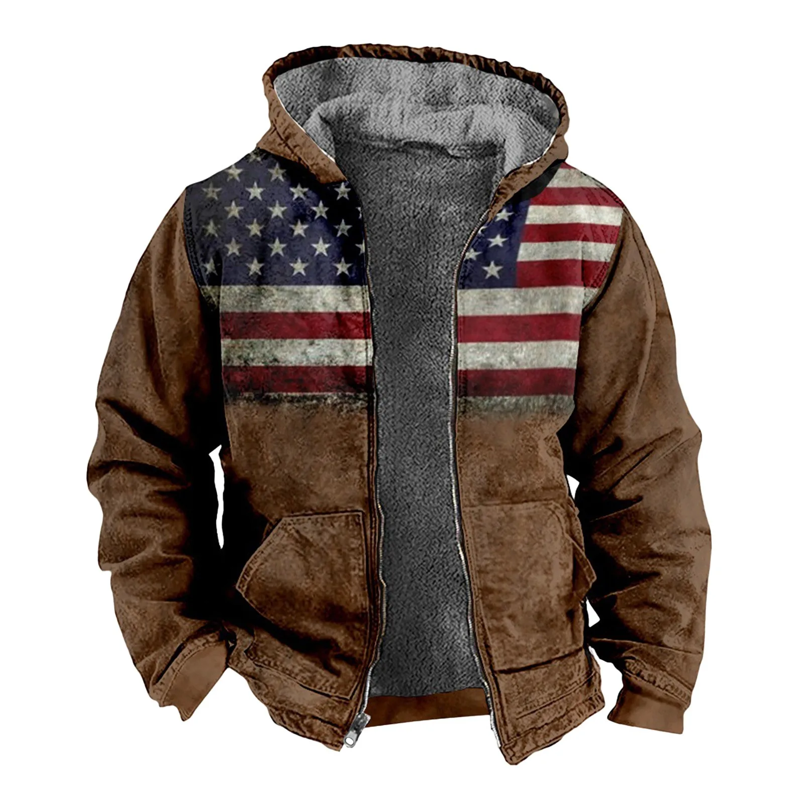 Men'S Zipper Hoodies Vintage Flag Pattern Print Winter Clothing Long Sleeve Fleece Sweatshirt Casual Hooded Jacket Outerwear Men
Men'S Zipper Hoodies Vintage Flag Pattern Print Winter Clothing Long Sleeve Fleece Sweatshirt Casual Hooded Jacket Outerwear Men