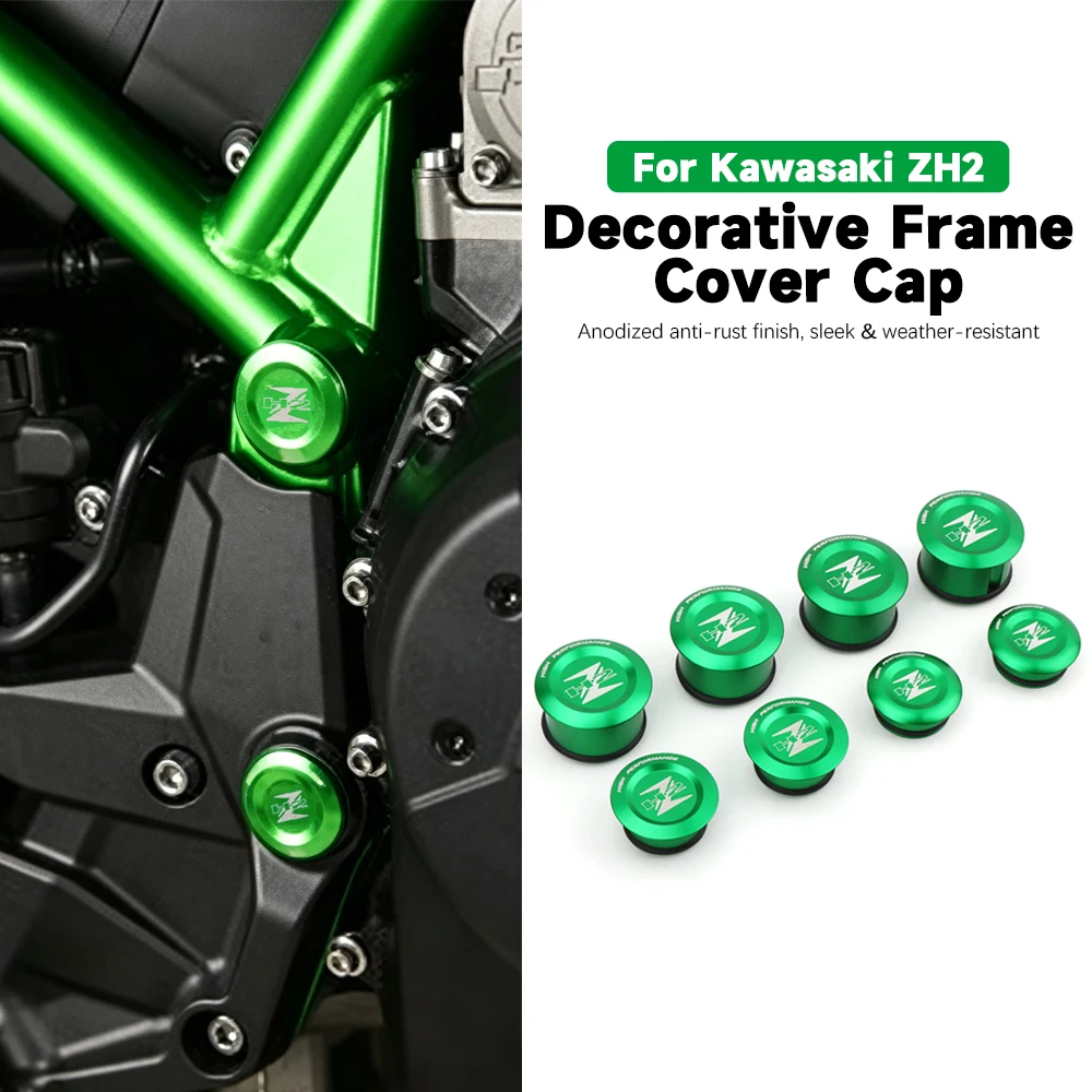 For Kawasaki ZH2 Z H2 2020-2025 2026 Motorcycle CNC Aluminum Frame Hole Cover Caps Plug Frame Cap Decoration
For Kawasaki ZH2 Z H2 2020-2025 2026 Motorcycle CNC Aluminum Frame Hole Cover Caps Plug Frame Cap Decoration