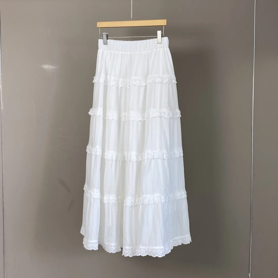 25 Spring and Summer New Women's Hundred Solid Color Lace Elastic Waist Overskirt
25 Spring and Summer New Women's Hundred Solid Color Lace Elastic Waist Overskirt