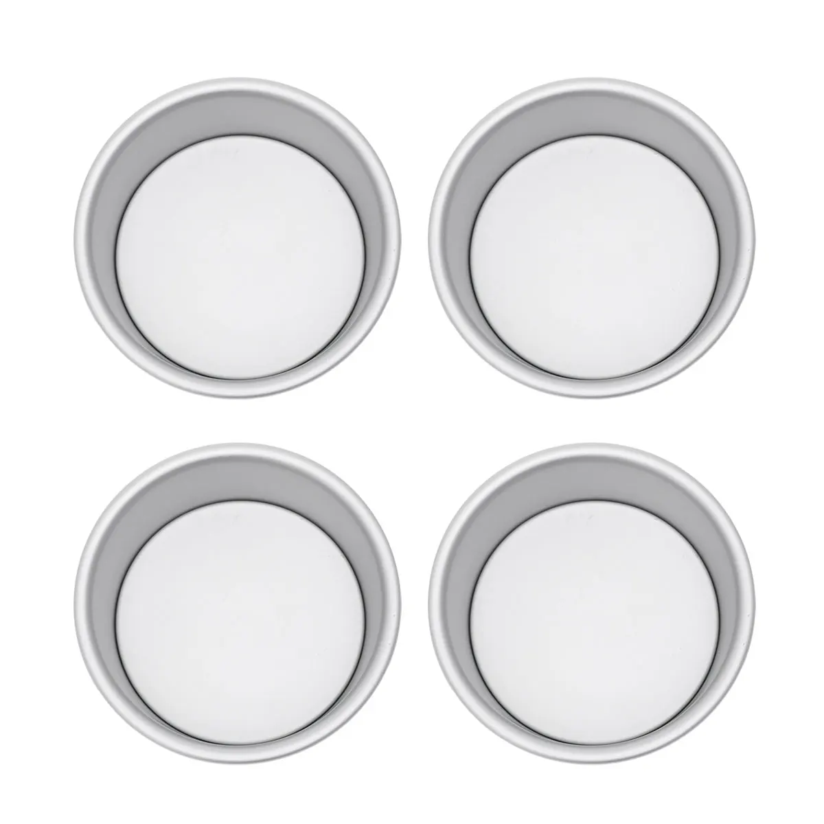 4Pcs Aluminum Alloy Cake Baking Mold Round Nonstick Pans Removable Bottom for Layered Cake Cookies Pudding Pie
4Pcs Aluminum Alloy Cake Baking Mold Round Nonstick Pans Removable Bottom for Layered Cake Cookies Pudding Pie