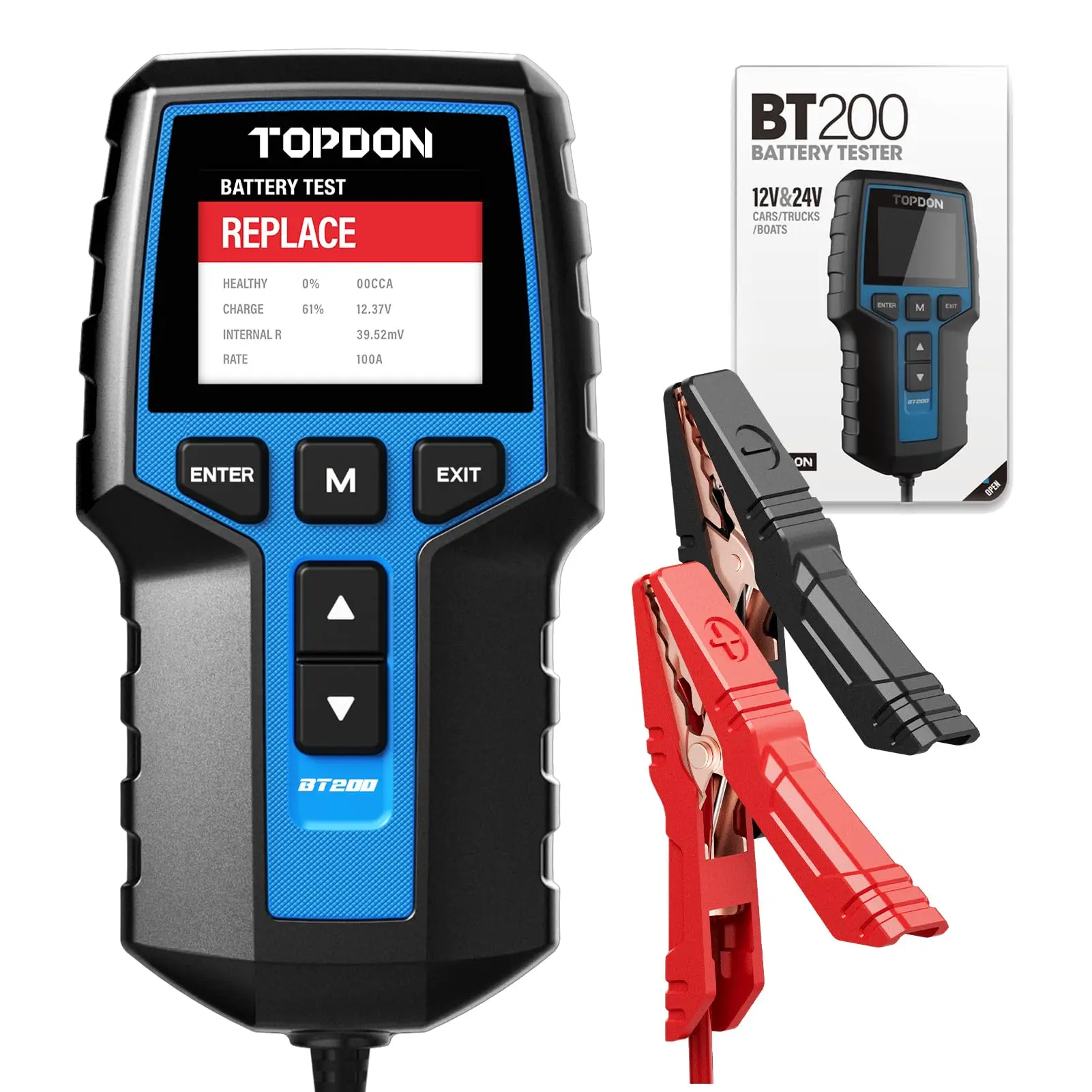 TOPDON BT200 2027 Latest Version: 12V/24V Battery Load Tester, 100-2000 CCA Alternator & Cranking System Analyzer.
TOPDON BT200 2027 Latest Version: 12V/24V Battery Load Tester, 100-2000 CCA Alternator & Cranking System Analyzer.