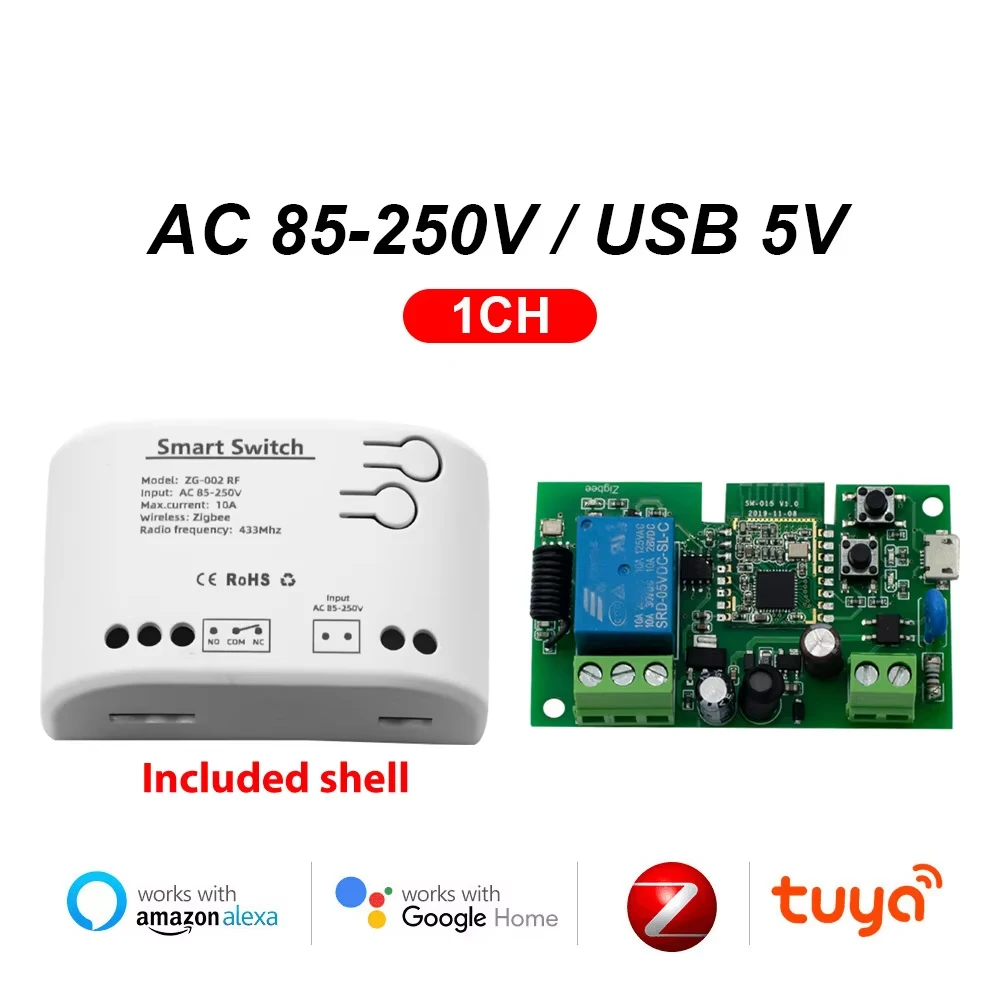 Tuya Smart WiFi Access Control Relay Switch Module, eWeLink Remote Control with Jog, Self-lock, Interlock & Timing Function
Tuya Smart WiFi Access Control Relay Switch Module, eWeLink Remote Control with Jog, Self-lock, Interlock & Timing Function