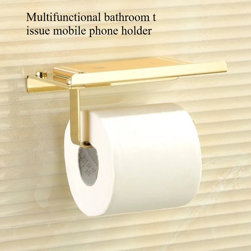 Stainless Steel Toilet Paper Holder - Bathroom Tissue Dispenser with Phone Shelf, Commercial Grade for Hotel/Home Use
Stainless Steel Toilet Paper Holder - Bathroom Tissue Dispenser with Phone Shelf, Commercial Grade for Hotel/Home Use