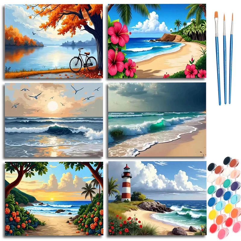 CHENISTORY Paint By Number Seascape Drawing On Canvas HandPainted Art Gift DIY Picture By Number Tree Kits Home Decor
CHENISTORY Paint By Number Seascape Drawing On Canvas HandPainted Art Gift DIY Picture By Number Tree Kits Home Decor