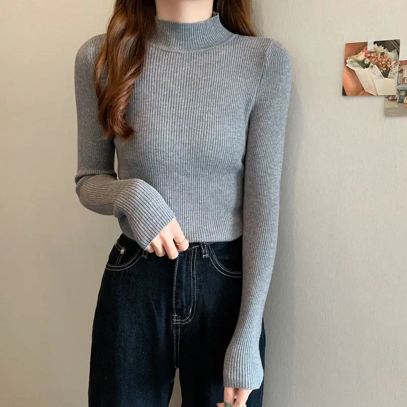Women's plus Size Fleece Lined Thickened Knitted Sweater Autumn Winter Slim Fit Warm Base Shirt Color Top Casual Style
Women's plus Size Fleece Lined Thickened Knitted Sweater Autumn Winter Slim Fit Warm Base Shirt Color Top Casual Style