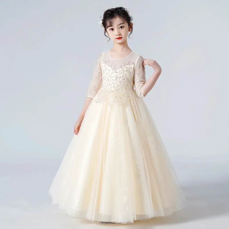Summer Children Girls Party Dresses Fashion Kids Sequin Dress Lace Short Sleeve Flower Girl Dresses for Weddings 4-14Years
Summer Children Girls Party Dresses Fashion Kids Sequin Dress Lace Short Sleeve Flower Girl Dresses for Weddings 4-14Years