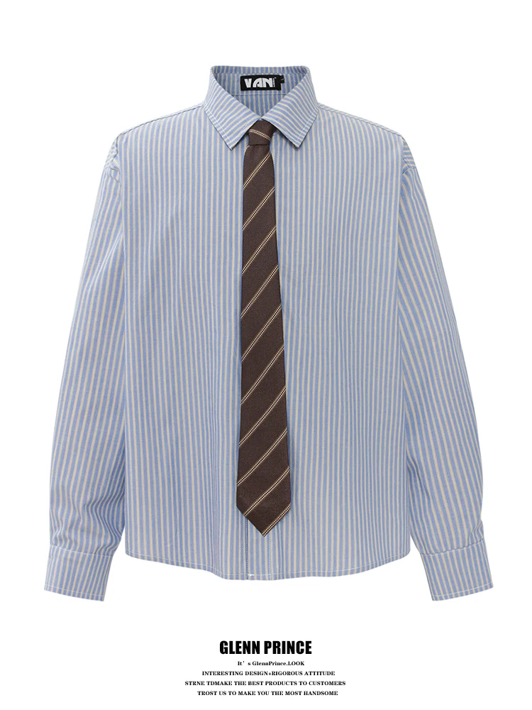 Мужская повседневная рубашка в полоску, свободного кроя, с длинным рукавом, на пуговицах, в стиле колледж, для молодежи, модная, в стиле Гонконга
Мужская повседневная рубашка в полоску, свободного кроя, с длинным рукавом, на пуговицах, в стиле колледж, для молодежи, модная, в стиле Гонконга