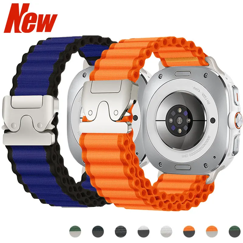 Ремешок с парашютом для Samsung Galaxy Watch Ultra 47 мм, аксессуары, нейлоновый браслет Ocean для Galaxy watch 7 Ultra, ремешок 47 мм
Ремешок с парашютом для Samsung Galaxy Watch Ultra 47 мм, аксессуары, нейлоновый браслет Ocean для Galaxy watch 7 Ultra, ремешок 47 мм