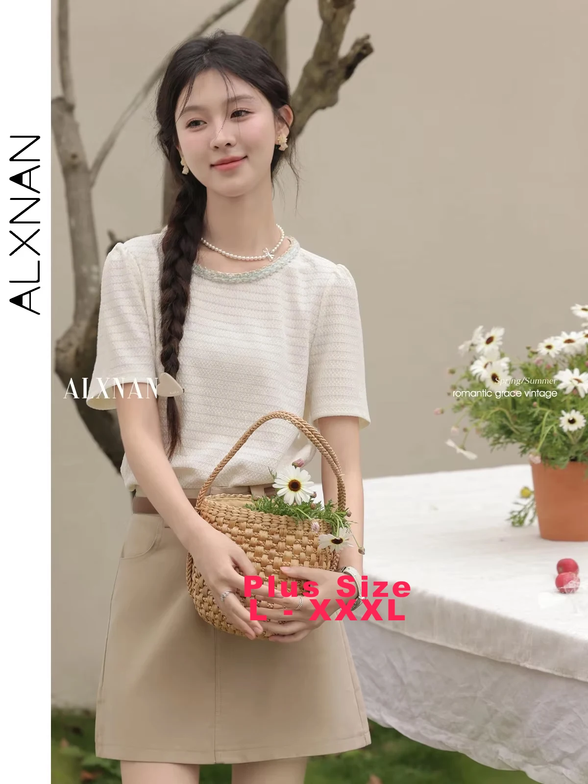 ALXNAN Plus Size Women's T-shirt Elegant Puff Sleeve T-shirt Casual Knitted Fabric Loose-fit Short Sleeve Tops Ladies New D09651
ALXNAN Plus Size Women's T-shirt Elegant Puff Sleeve T-shirt Casual Knitted Fabric Loose-fit Short Sleeve Tops Ladies New D09651