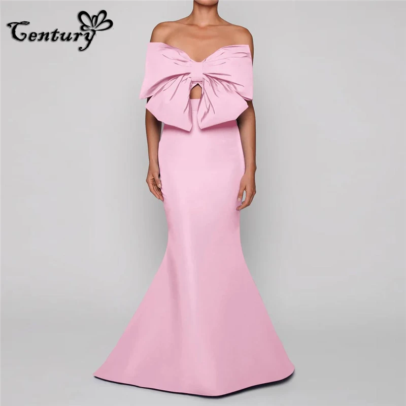 Pink Long Prom Dress Mermaid Big Bow Sleeveless Satin Simple Evening Party Gowns Formal Occasion Dresses Robe De Soiree
Pink Long Prom Dress Mermaid Big Bow Sleeveless Satin Simple Evening Party Gowns Formal Occasion Dresses Robe De Soiree