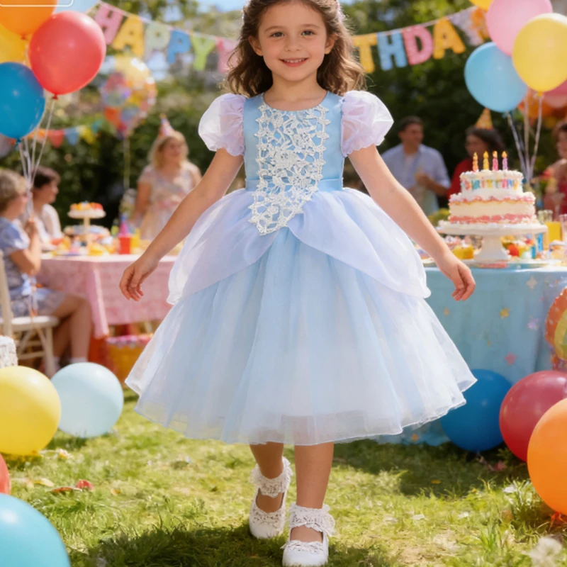 Easter Girls Cinderella Cosplay Costume Blue Princess Dress Cinderella Fancy Flower Pageant Vestidos Birthday Party Dress Up
Easter Girls Cinderella Cosplay Costume Blue Princess Dress Cinderella Fancy Flower Pageant Vestidos Birthday Party Dress Up