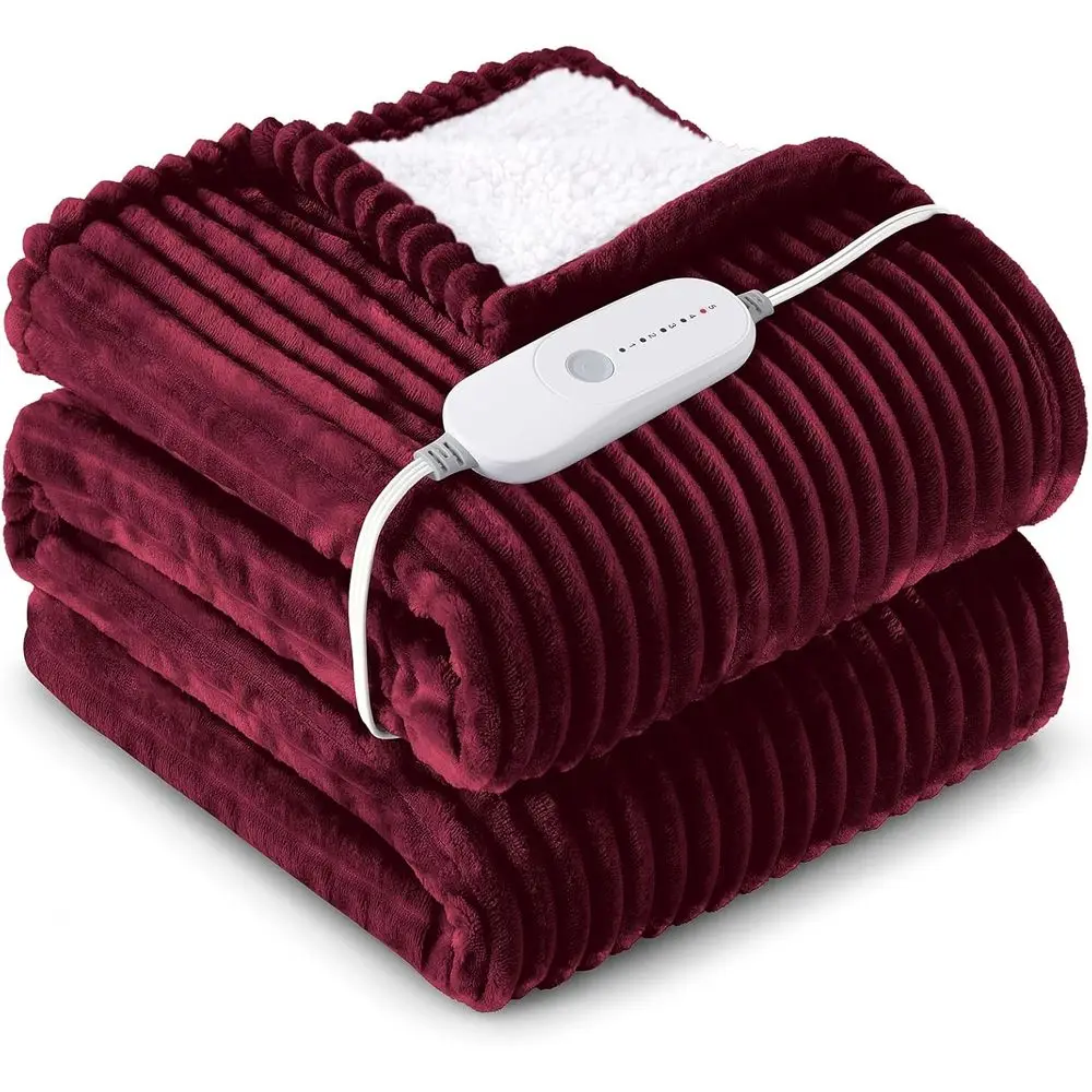 Electric Sherpa Throw Blanket with 5 Heat Levels, 10-Hour Auto-Off, Overheat Protection, Washable, Red
Electric Sherpa Throw Blanket with 5 Heat Levels, 10-Hour Auto-Off, Overheat Protection, Washable, Red