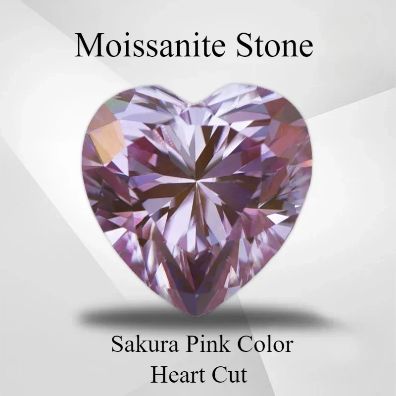 NEW NEW Moissanite Stone Heart Cut Sakura Pink Color Gemstone Synthetic Lab Created Diamond Jewelry Making Material With Certifi
NEW NEW Moissanite Stone Heart Cut Sakura Pink Color Gemstone Synthetic Lab Created Diamond Jewelry Making Material With Certifi