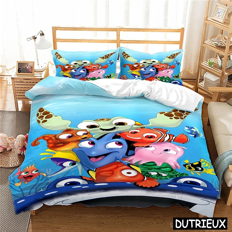 Disney Cartoon Finding Nemo Duvet Cover Set Ocean Life 3D Bedding Set Quilt Cover With Pillowcase Set Bedclothes For Kids Boys
Disney Cartoon Finding Nemo Duvet Cover Set Ocean Life 3D Bedding Set Quilt Cover With Pillowcase Set Bedclothes For Kids Boys